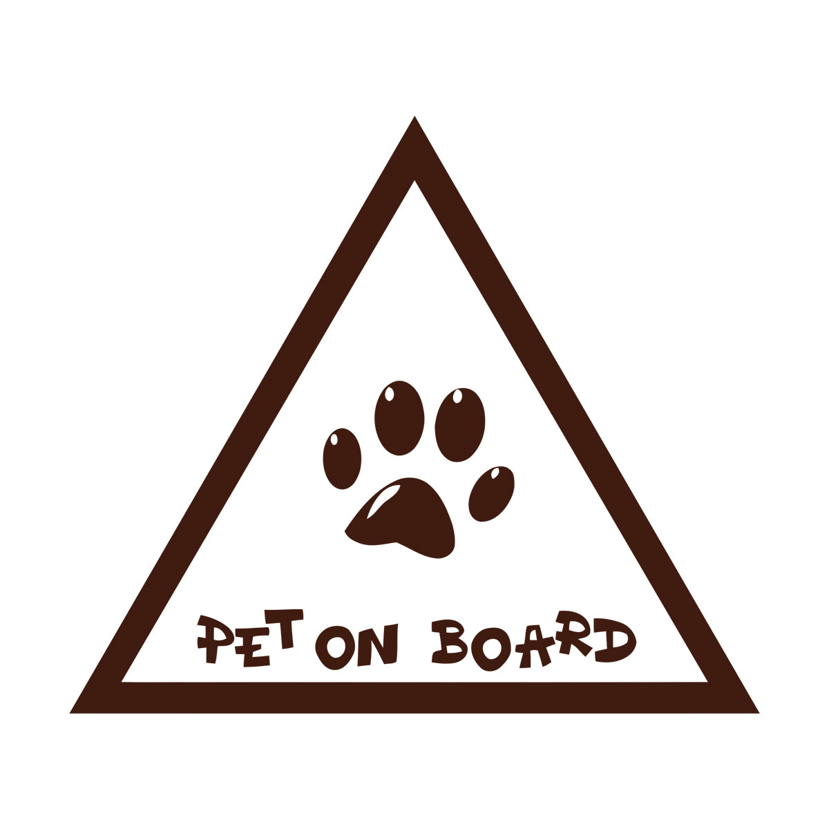 Wall Decals Pvc Phrase Pet On Board Paw Print Home Animals Do Not Damage The Wall Surface