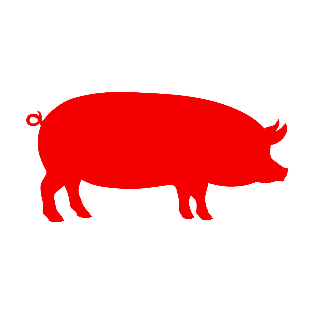 Lettering Stickers Pig Butcher Shop Piggy Animal Farm Wild Boar Multi Color Selection