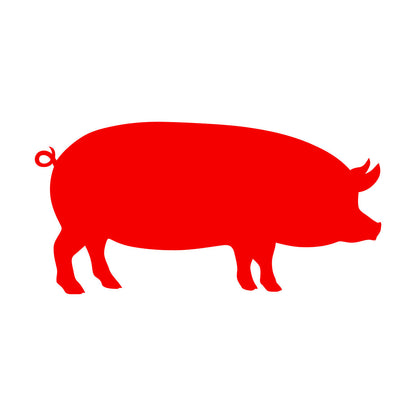 Lettering Stickers Pig Butcher Shop Piggy Animal Farm Wild Boar Multi Color Selection