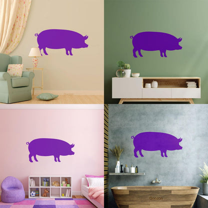 Lettering Stickers Pig Butcher Shop Piggy Animal Farm Wild Boar Multi Color Selection