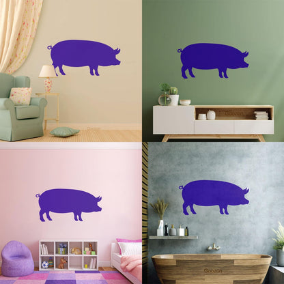 Lettering Stickers Pig Butcher Shop Piggy Animal Farm Wild Boar Multi Color Selection