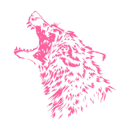 Vinyl Wall Decals Predator Wolf Fangs Aggressive Animal Equipped With Transfer Film Kit