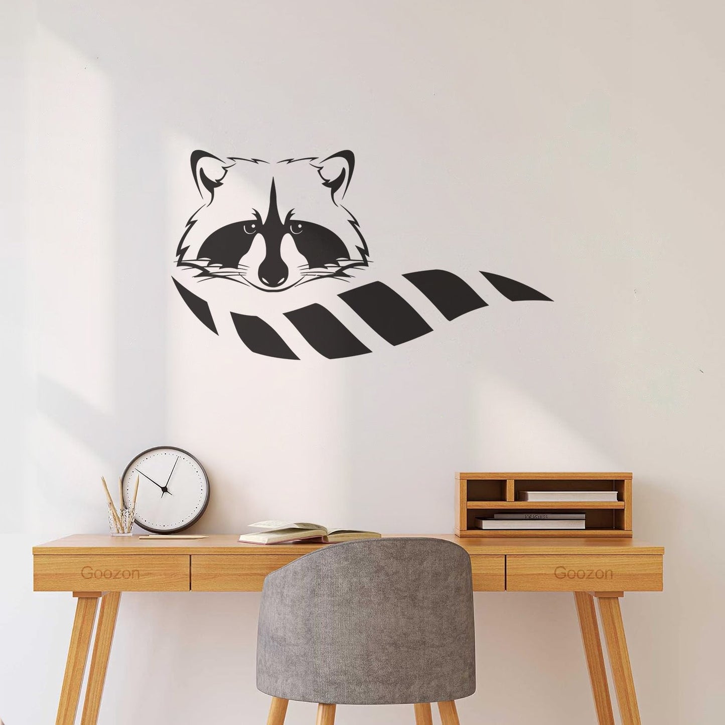 Rodent Pet Cute Raccoon Animal Head Tail Lettering Decals Can Modify And Add Information