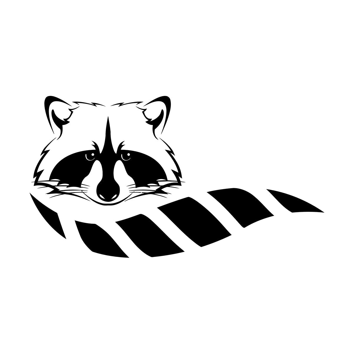 Rodent Pet Cute Raccoon Animal Head Tail Lettering Decals Can Modify And Add Information