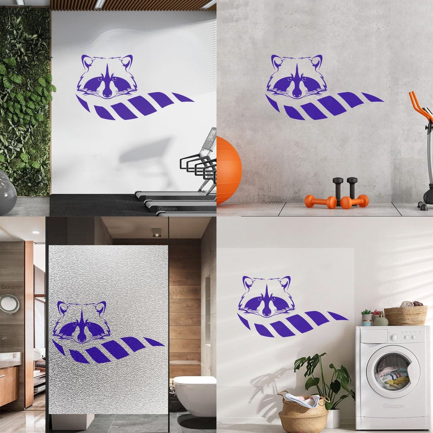 Rodent Pet Cute Raccoon Animal Head Tail Lettering Decals Can Modify And Add Information