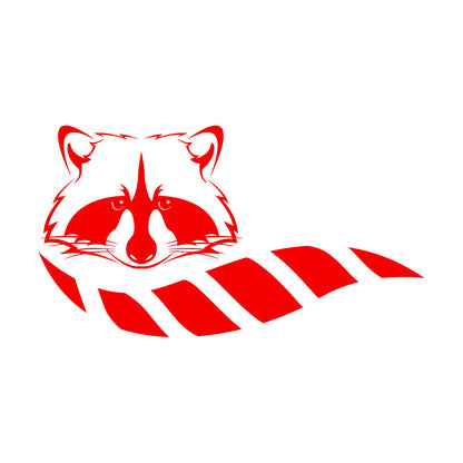 Rodent Pet Cute Raccoon Animal Head Tail Lettering Decals Can Modify And Add Information