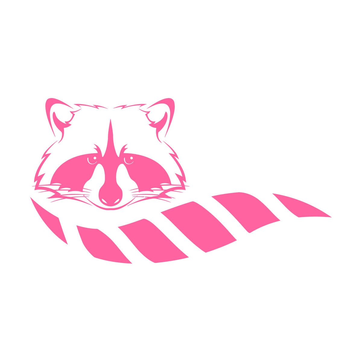 Rodent Pet Cute Raccoon Animal Head Tail Lettering Decals Can Modify And Add Information