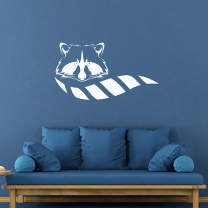 Rodent Pet Cute Raccoon Animal Head Tail Lettering Decals Can Modify And Add Information