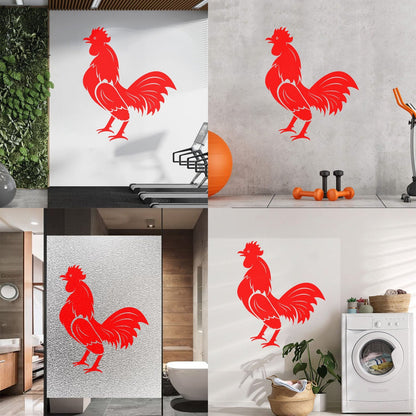 Wall Decals Pvc Rooster Bird Farm Village House Cock Animal Art Decoration