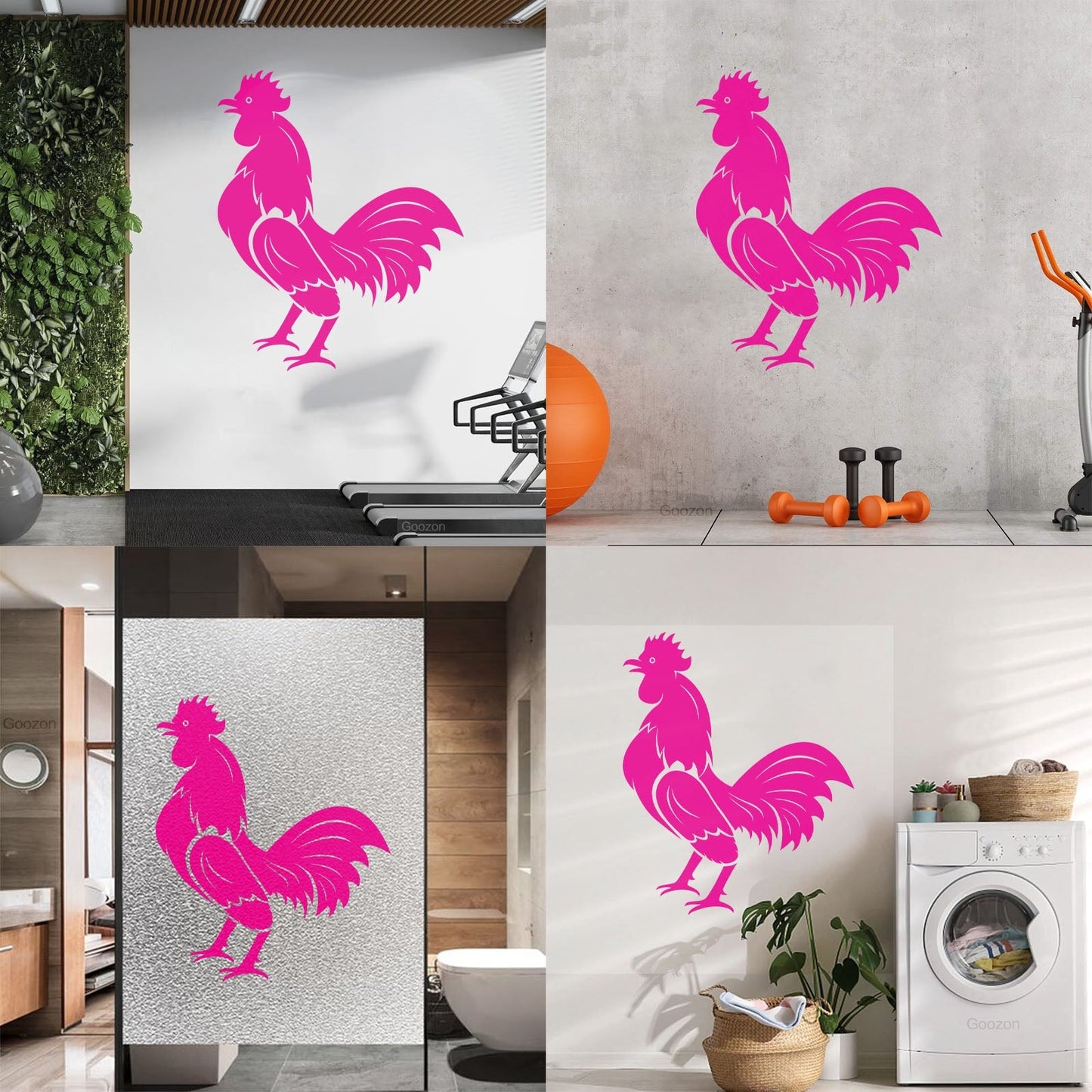 Wall Decals Pvc Rooster Bird Farm Village House Cock Animal Art Decoration