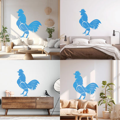 Wall Decals Pvc Rooster Bird Farm Village House Cock Animal Art Decoration