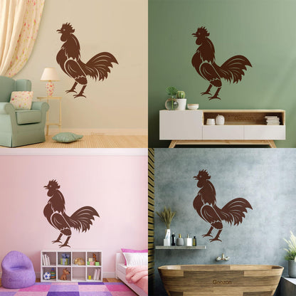 Wall Decals Pvc Rooster Bird Farm Village House Cock Animal Art Decoration