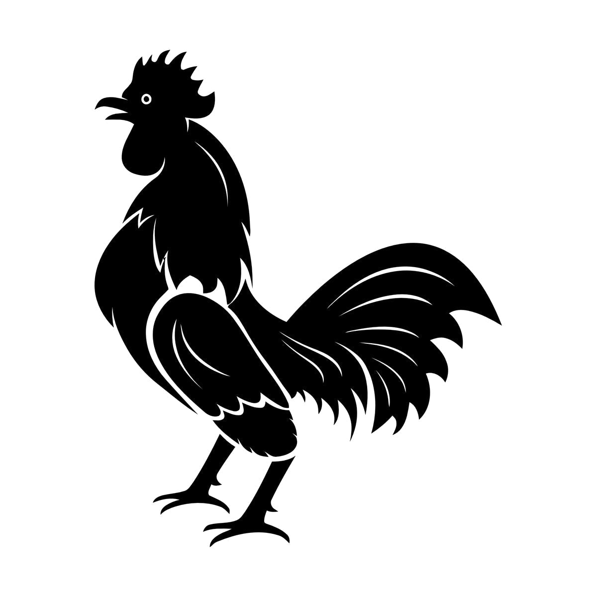 Wall Decals Pvc Rooster Bird Farm Village House Cock Animal Art Decoration