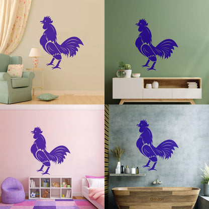 Wall Decals Pvc Rooster Bird Farm Village House Cock Animal Art Decoration