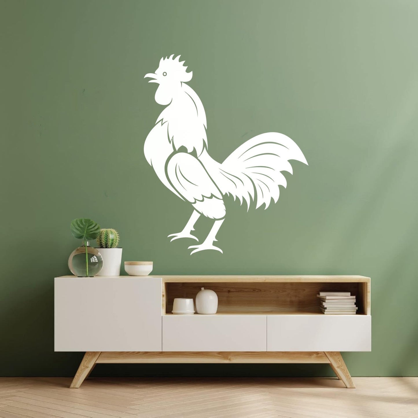 Wall Decals Pvc Rooster Bird Farm Village House Cock Animal Art Decoration