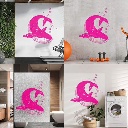 Lettering Stickers Rorqual Killer Whale Orca Sea Ocean Animal Wall Beautification