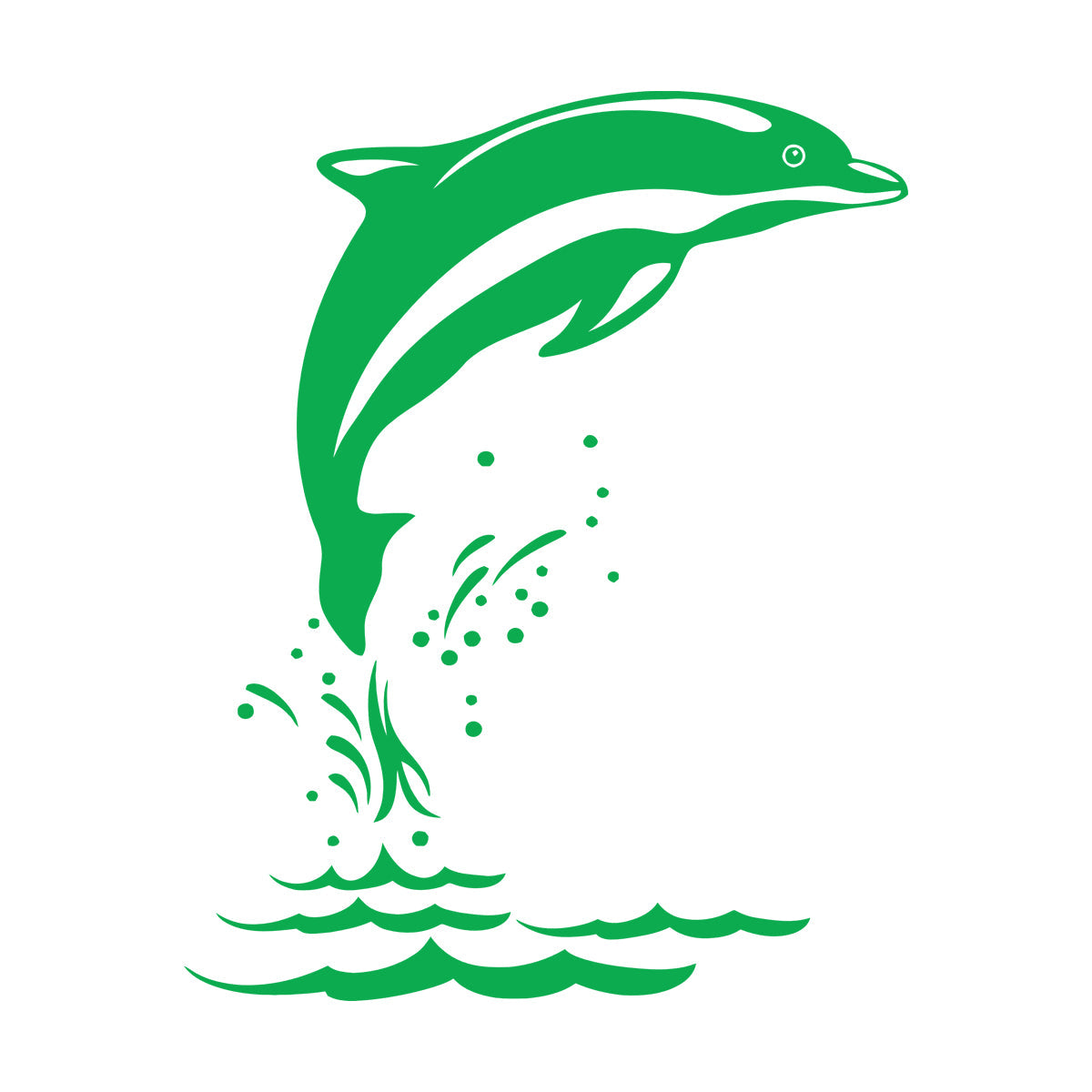 Mural And Wall Vinyl Decal Sea Animal Cartoon Dolphin Waves Removable Without Leaving Glue