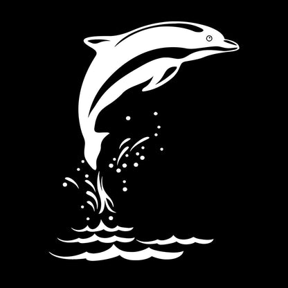 Mural And Wall Vinyl Decal Sea Animal Cartoon Dolphin Waves Removable Without Leaving Glue