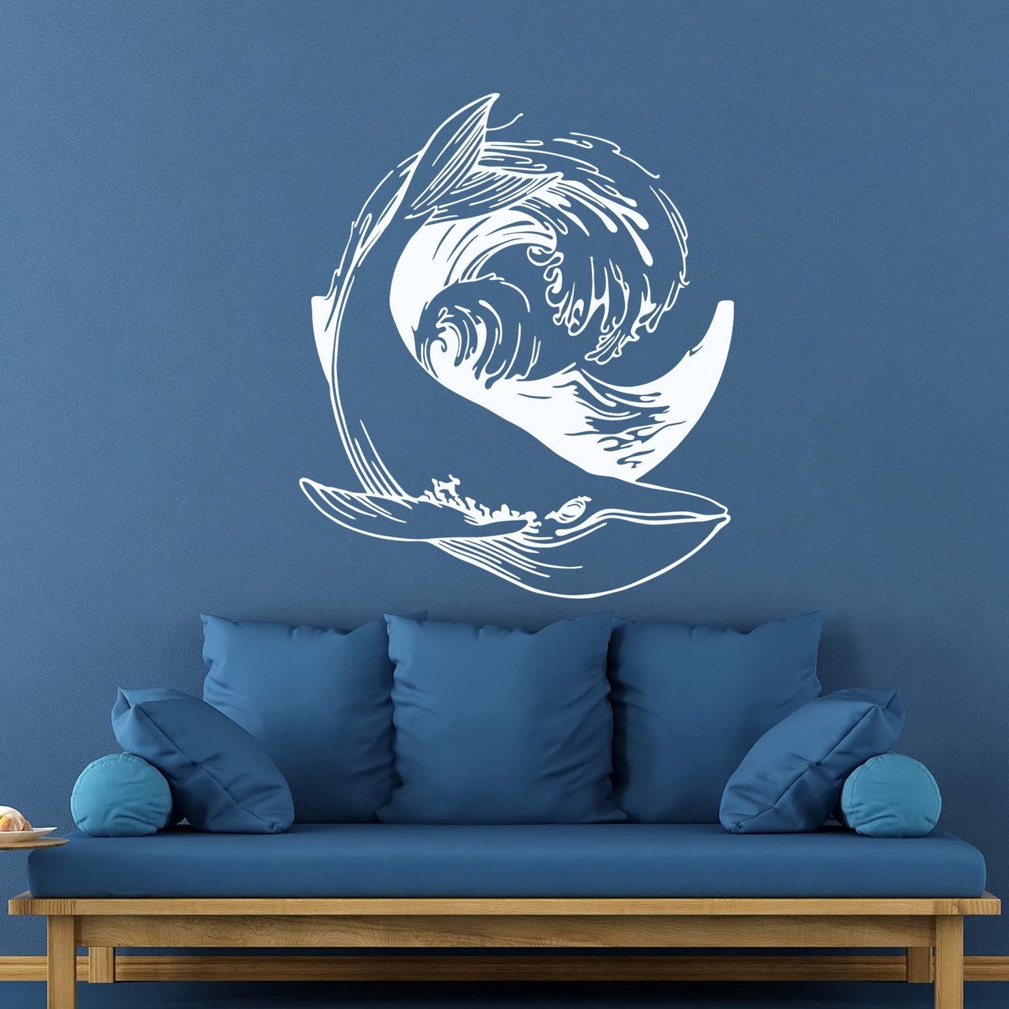 Wall Vinyl Sticker Decor Sea Ocean Whale Style Animal Wave Tattoo Culture