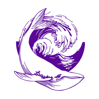Wall Vinyl Sticker Decor Sea Ocean Whale Style Animal Wave Tattoo Culture
