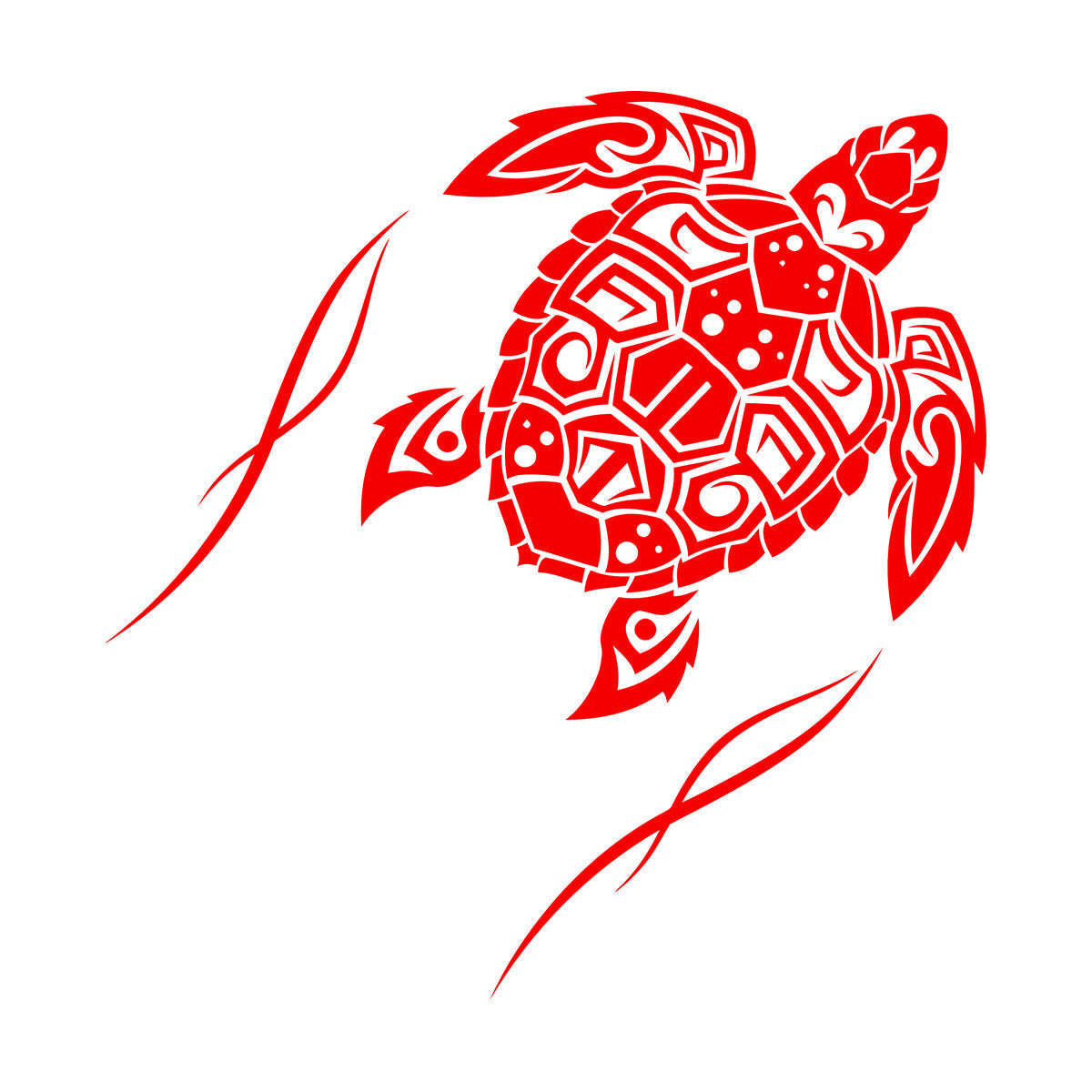 Fine Carving Decals Sea Turtle Animal Beach Style Maori Ornament Do Not Damage The Wall Surface