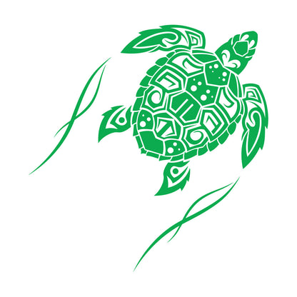 Fine Carving Decals Sea Turtle Animal Beach Style Maori Ornament Do Not Damage The Wall Surface