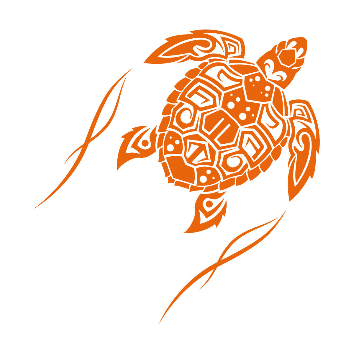 Fine Carving Decals Sea Turtle Animal Beach Style Maori Ornament Do Not Damage The Wall Surface