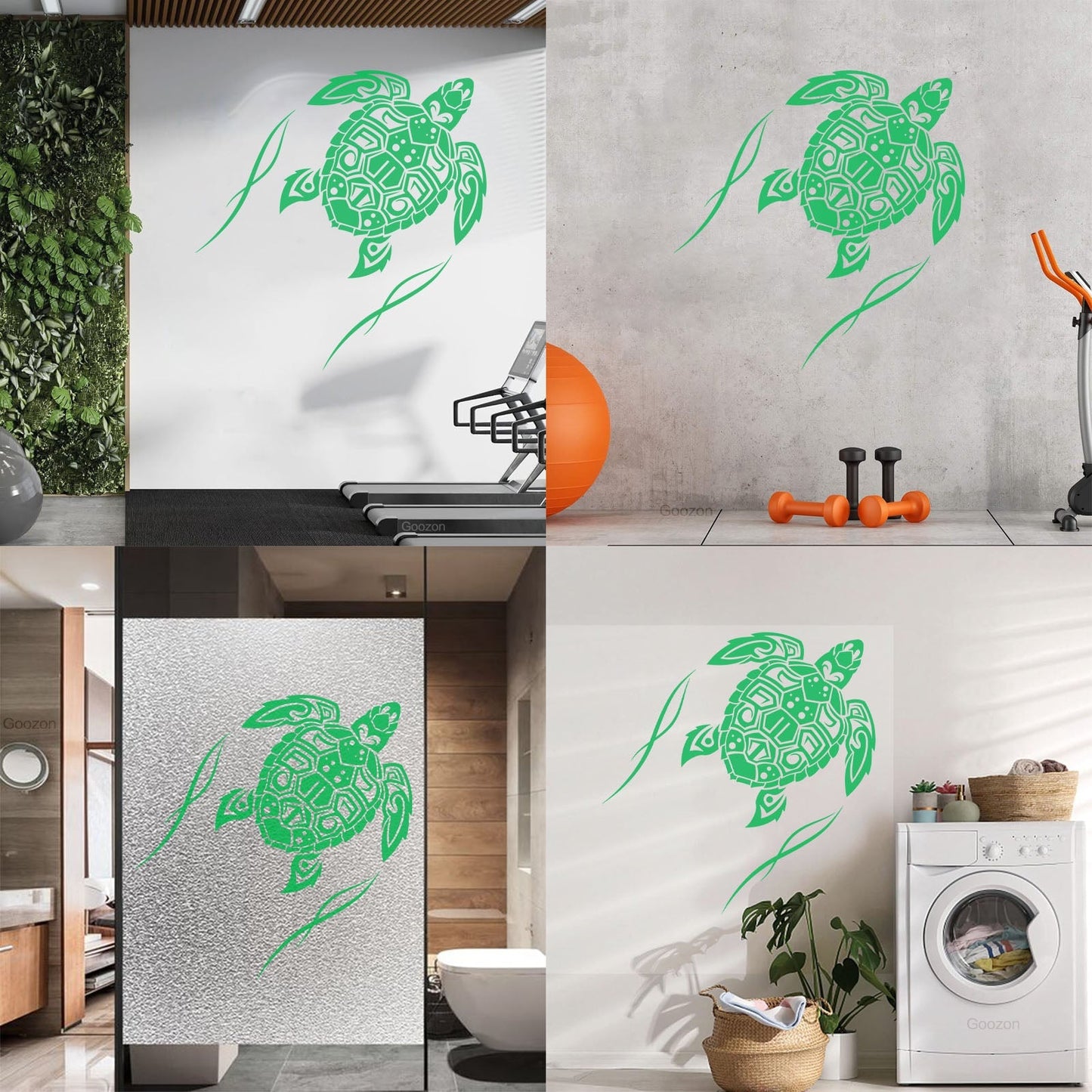 Fine Carving Decals Sea Turtle Animal Beach Style Maori Ornament Do Not Damage The Wall Surface