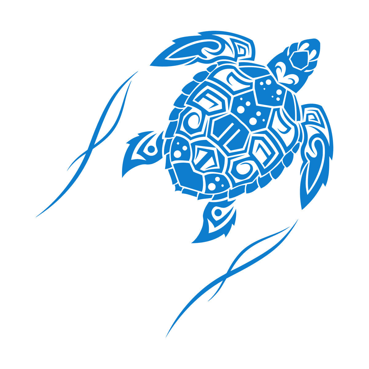 Fine Carving Decals Sea Turtle Animal Beach Style Maori Ornament Do Not Damage The Wall Surface