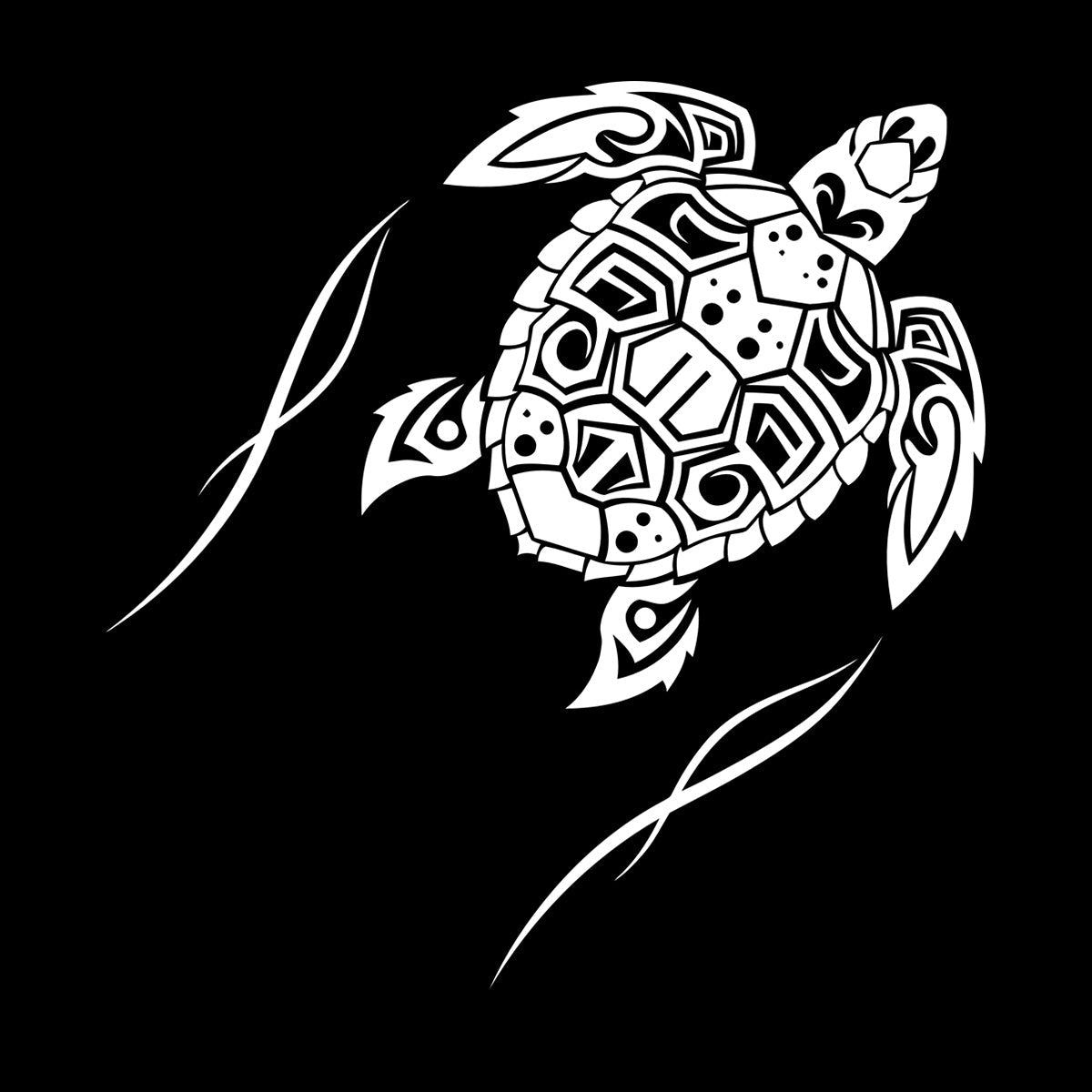 Fine Carving Decals Sea Turtle Animal Beach Style Maori Ornament Do Not Damage The Wall Surface