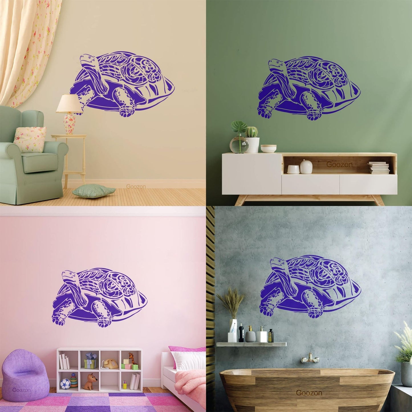 Lettering Decals Sea Turtle Animal Ation Easy Installation