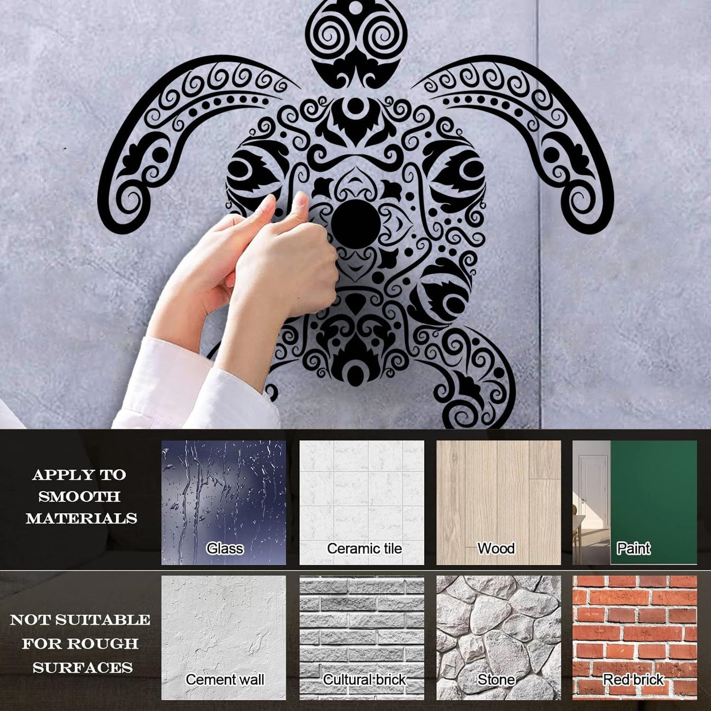 Wall Decals Pvc Sea Turtle Animals Marine Style Art Mural Painting