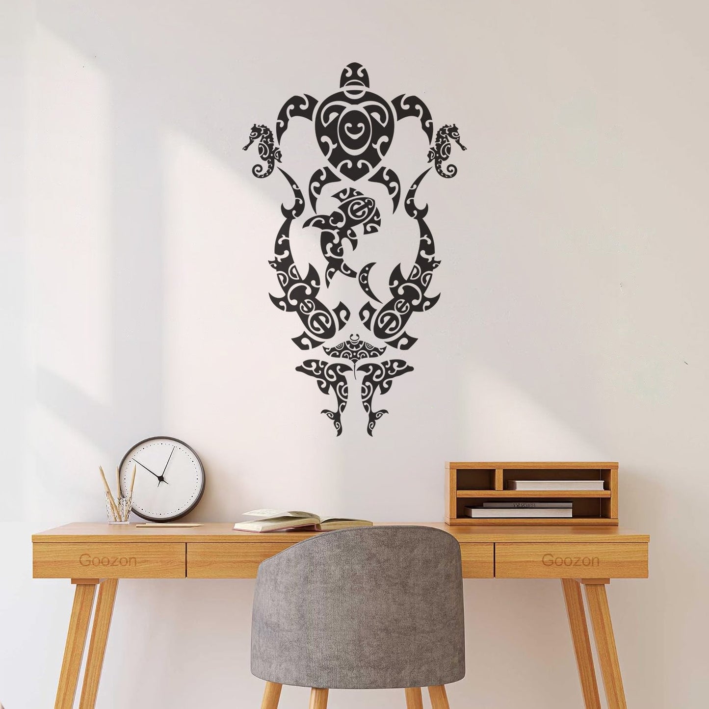 Sea Turtle Marine Animals Beach Style Lettering Stickers Multiple Size Options