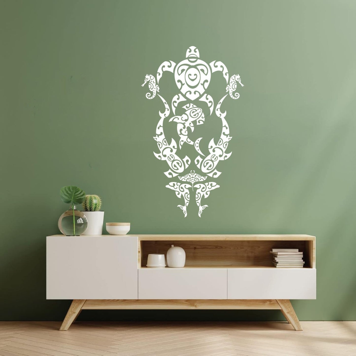 Sea Turtle Marine Animals Beach Style Lettering Stickers Multiple Size Options