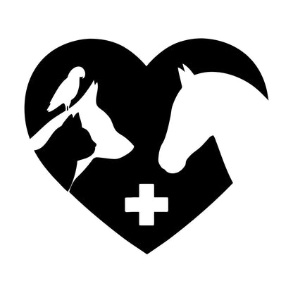 Fine Carving Decals Signboard Logo Veterinary Clinic Animals Pets Love Tattoo Culture