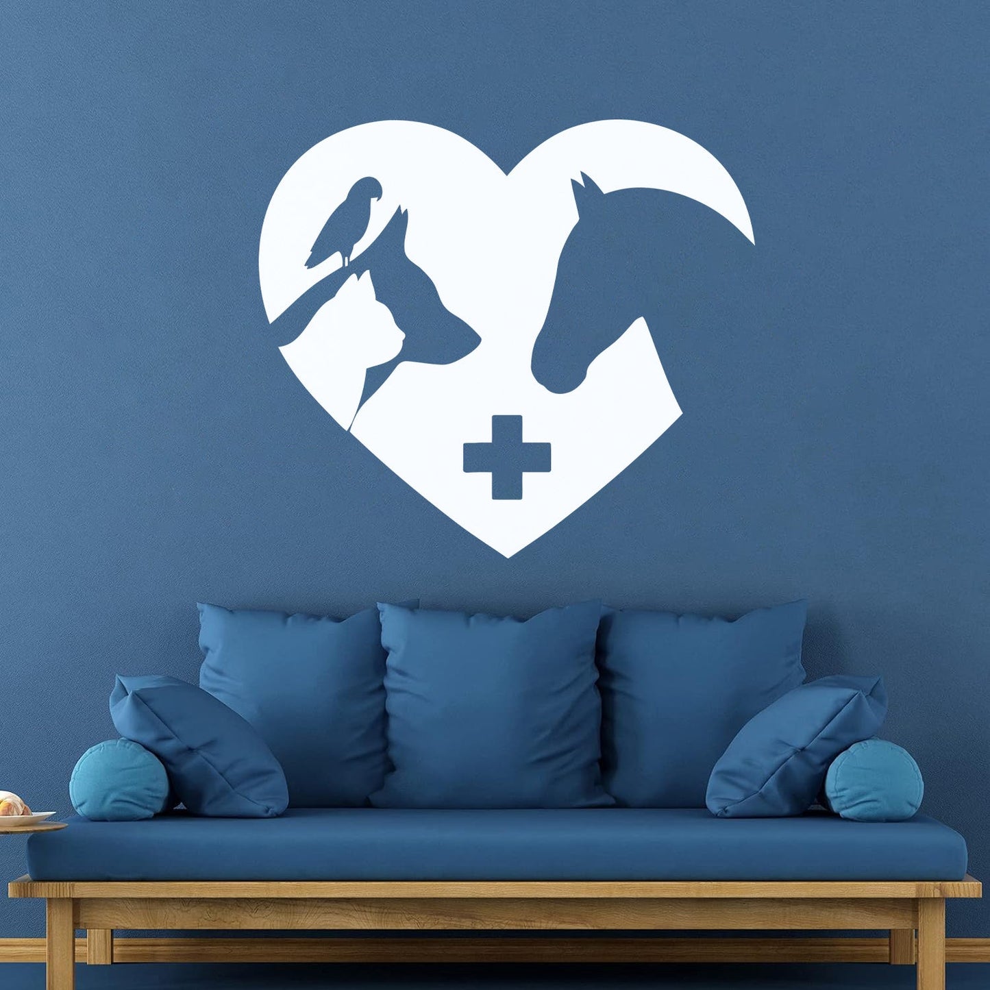 Fine Carving Decals Signboard Logo Veterinary Clinic Animals Pets Love Tattoo Culture