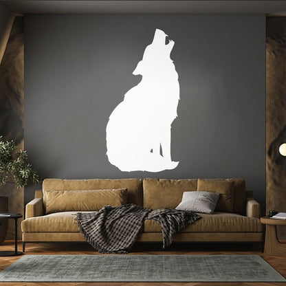 Silhouette Wolf Predator Animal Wolf'S Howl Wall Decals Paster Paper Easy Installation