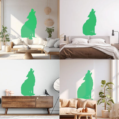 Silhouette Wolf Predator Animal Wolf'S Howl Wall Decals Paster Paper Easy Installation