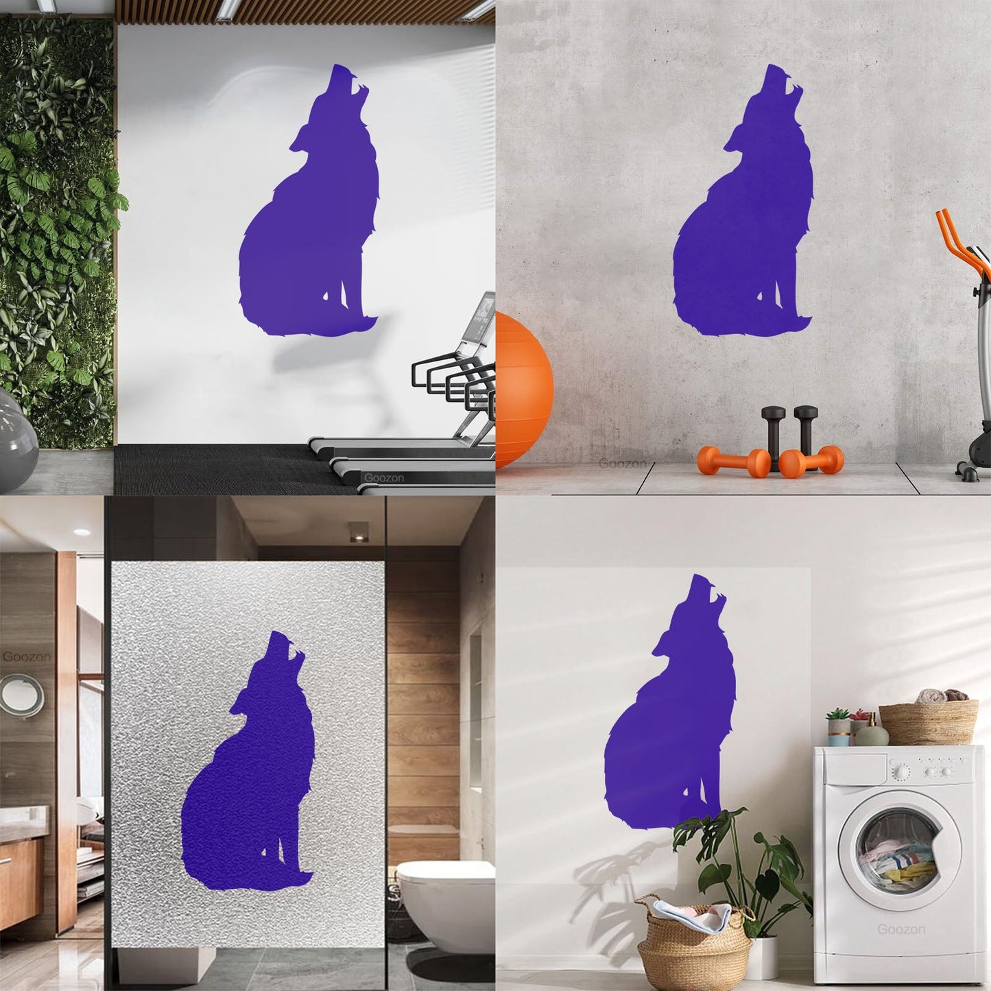 Silhouette Wolf Predator Animal Wolf'S Howl Wall Decals Paster Paper Easy Installation