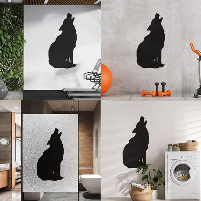 Silhouette Wolf Predator Animal Wolf'S Howl Wall Decals Paster Paper Easy Installation