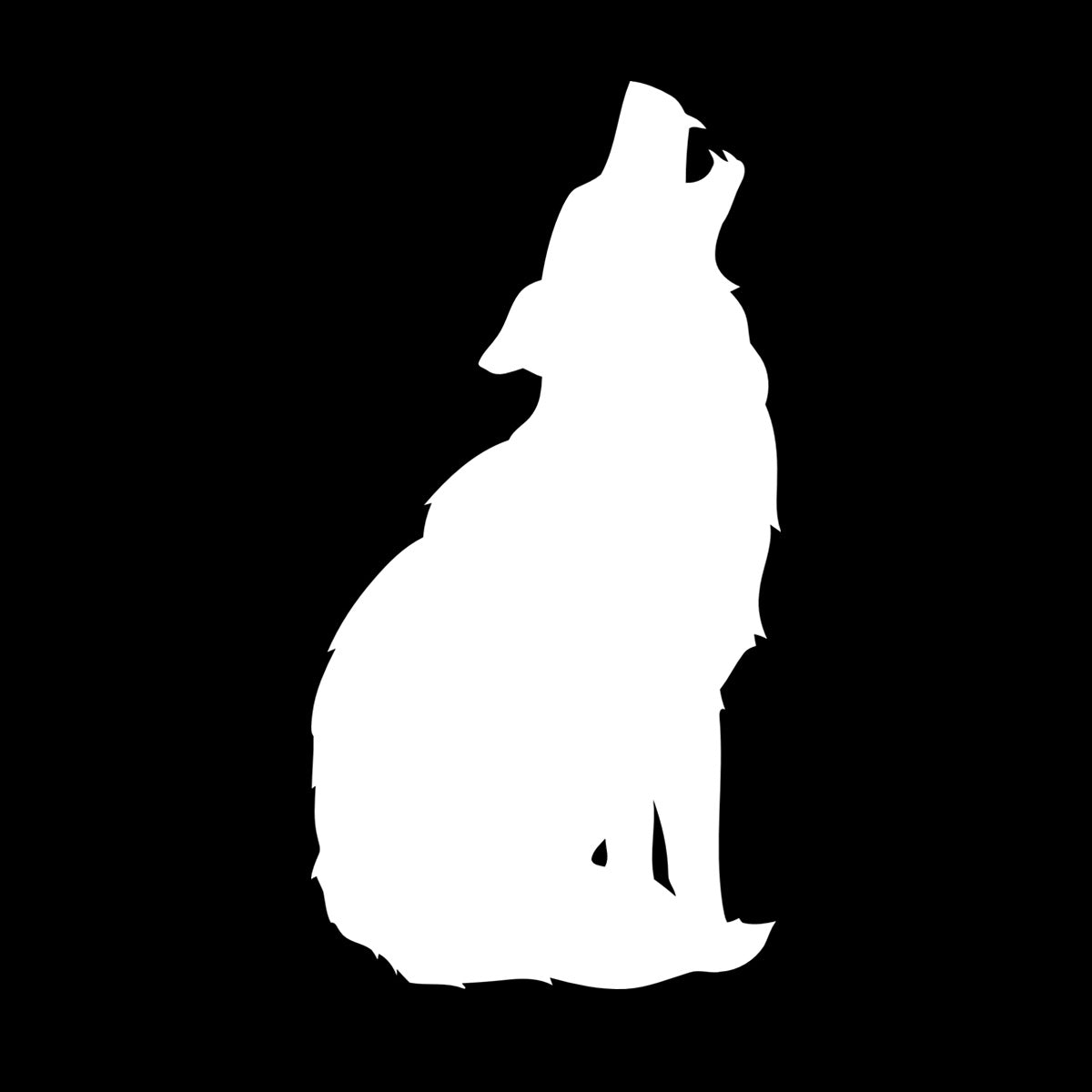 Silhouette Wolf Predator Animal Wolf'S Howl Wall Decals Paster Paper Easy Installation