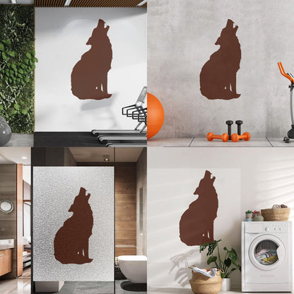Silhouette Wolf Predator Animal Wolf'S Howl Wall Decals Paster Paper Easy Installation