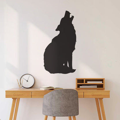Silhouette Wolf Predator Animal Wolf'S Howl Wall Decals Paster Paper Easy Installation