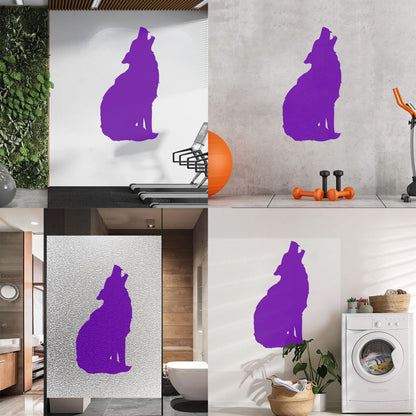 Silhouette Wolf Predator Animal Wolf'S Howl Wall Decals Paster Paper Easy Installation