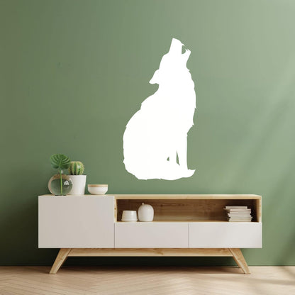 Silhouette Wolf Predator Animal Wolf'S Howl Wall Decals Paster Paper Easy Installation