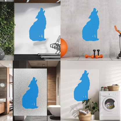 Silhouette Wolf Predator Animal Wolf'S Howl Wall Decals Paster Paper Easy Installation