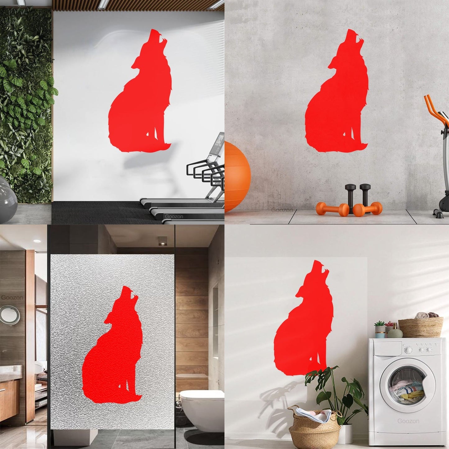 Silhouette Wolf Predator Animal Wolf'S Howl Wall Decals Paster Paper Easy Installation