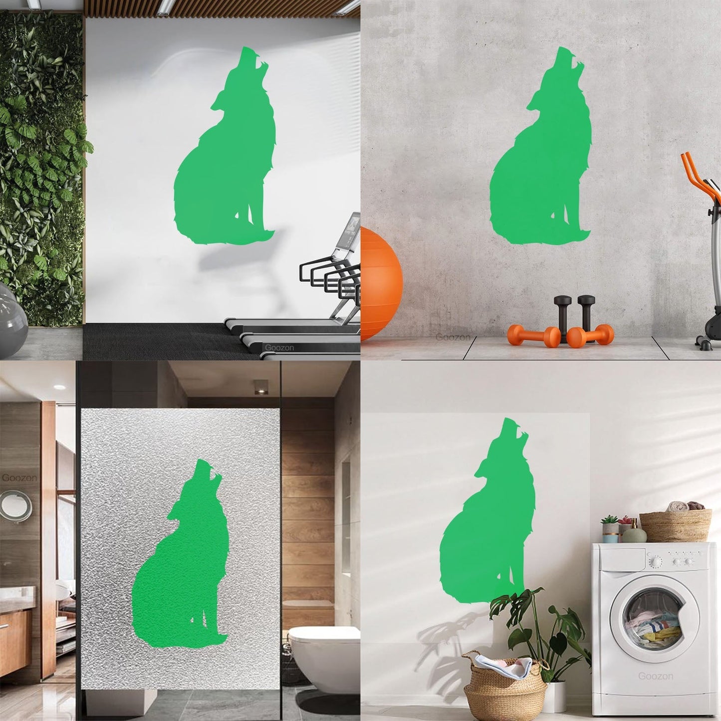 Silhouette Wolf Predator Animal Wolf'S Howl Wall Decals Paster Paper Easy Installation