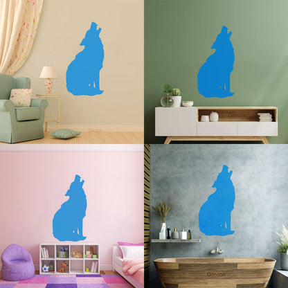 Silhouette Wolf Predator Animal Wolf'S Howl Wall Decals Paster Paper Easy Installation