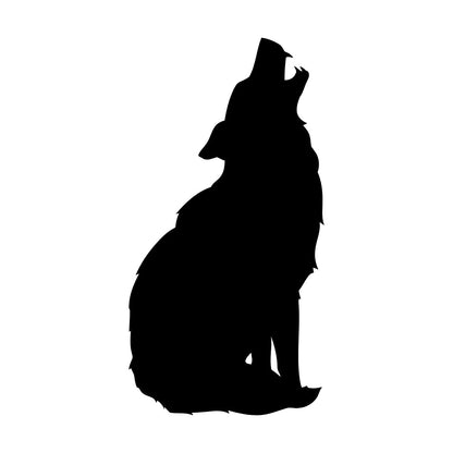 Silhouette Wolf Predator Animal Wolf'S Howl Wall Decals Paster Paper Easy Installation